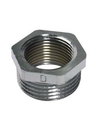 RIDUZIONE RIDOTTA IN ACCIAIO ZINC. M-3/4" -F- 1/2"