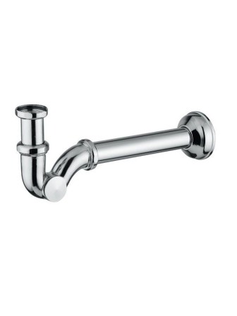 SIFONE A S PER BIDET IN OTTONE CROMATO SENZA PILETTA 1-1/4" TUBO 25 cm