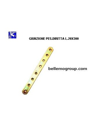 LASTRINA DI GIUNZIONE PESANTE DIRITTA Sp. 2mm larg.20mm lunga 30cm cod 145