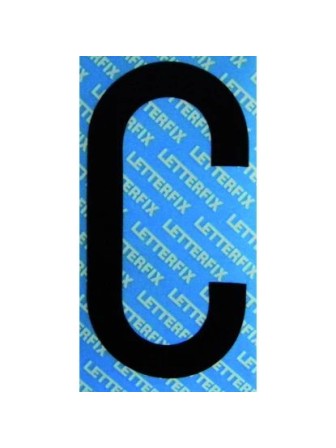 LETTERA ADESIVA NERA 5CM "C"