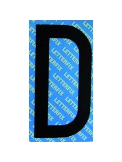 LETTERA ADESIVA NERA 5CM "D"