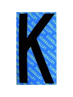 LETTERA ADESIVA NERA 10CM "K"