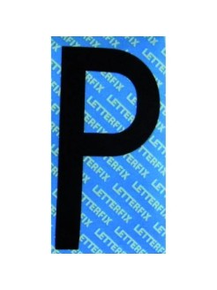 LETTERA ADESIVA NERA 20CM "P"