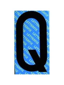 LETTERA ADESIVA NERA 20CM "Q"