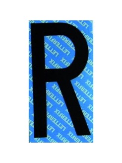 LETTERA ADESIVA NERA 20CM "R"