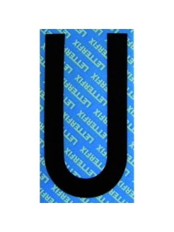 LETTERA ADESIVA NERA 20CM "U"