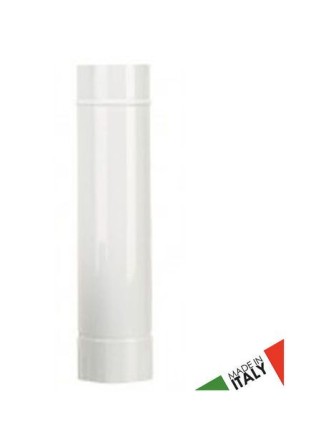 TUBO SMALTATO SCARICO FUMI D110 50CM BIANCO