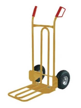 CARRELLO C-RIBALTA METIS PER SCATOLONI  RUOTE PNEUMATICHE PORTATA KG 200