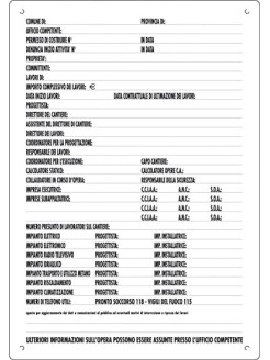 CARTELLO INIZIO LAVORI 80X60