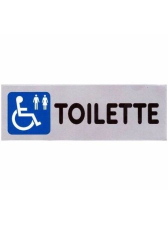 ETICHETTA ADESIVA 150X50mm "TOILETTE DISABILI"