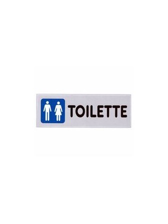 ETICHETTA ADESIVA 150X50mm "TOILETTE UOMO E DONNA"