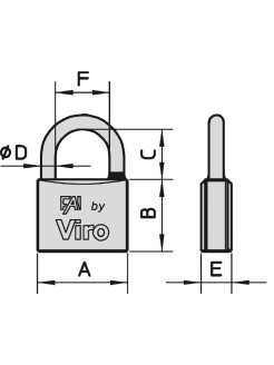 LUCCHETTI VIRO 30mm KA (ART...