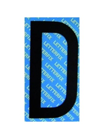 LETTERA ADESIVA NERA 20CM "D"