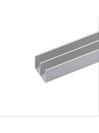 CANALINA DOPPIA "U" ALLUMINIO ANODIZZATO 16X7X1mm 2mt