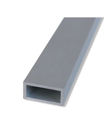 TUBO RETTANGOLARE ALLUMINIO ANODIZZATO 30X15X1mm 2mt