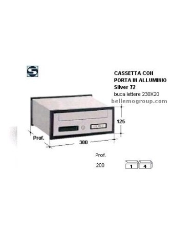 CASSETTA ALLUMINIO SILMEC SILVER SC1 art 30-101,72   L300H125P200