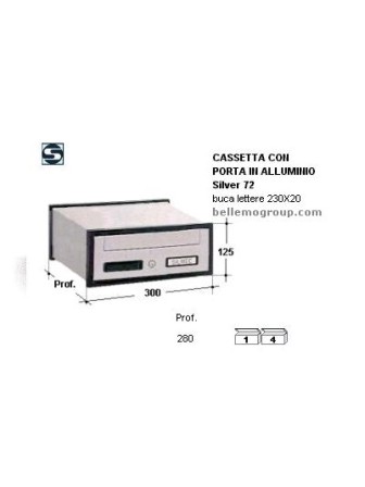 CASSETTA ALLUMINIO SILMEC SILVER SC1 art 30-102,72   L300H125P280