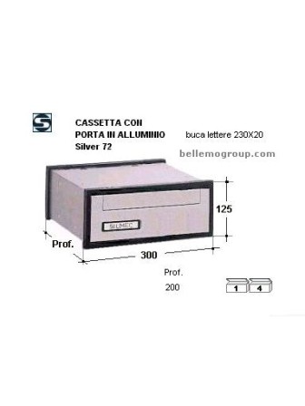 CASSETTA ALLUMINIO SILMEC SILVER SC3 art 30-301,72   L300H125P200