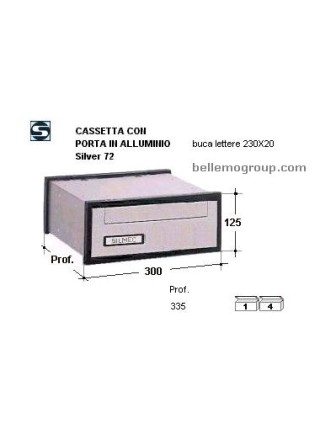 CASSETTA ALLUMINIO SILMEC SILVER SC3 art 30-303,72   L300H125P335