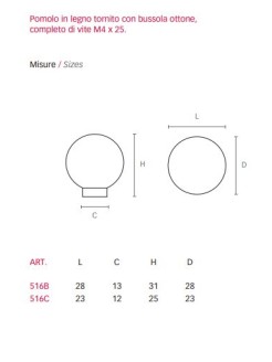 POMOLO LEGNO BIANCO "516C"