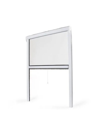 ZANZARIERA MAURER IN KIT TELAIO IN ALLUMINIO VERNICIATO BIANCO  L 100/120 H 160