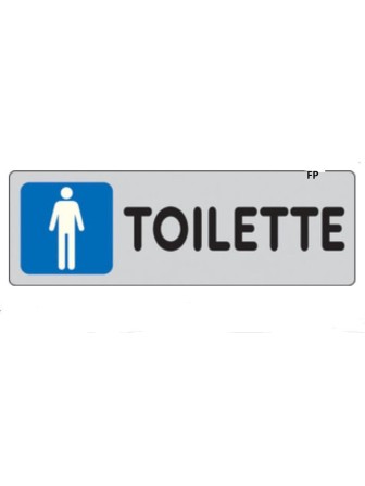 ETICHETTA ADESIVA 150X50mm "TOILETTE UOMO"