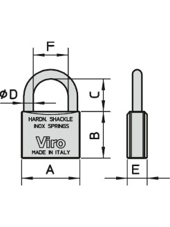 LUCCHETTI VIRO 40mm  ARCO...