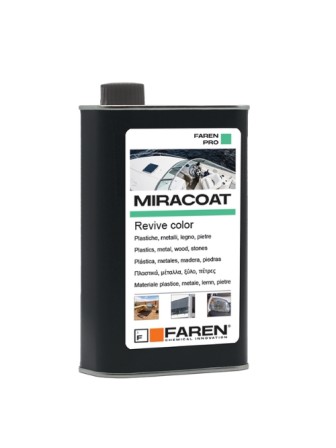 MIRACOAT LIQUIDO 500 ml RINNOVA COLORE PER PLAST. METAL. LEGNO, PIETRE FAREN PRO